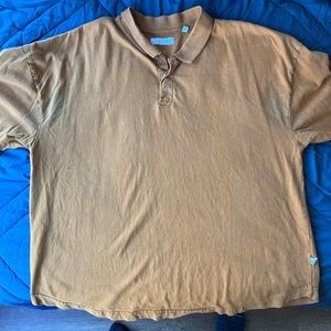 Orange-Brown Casual Polo Shirt